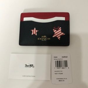 Coach Card Case in Navy